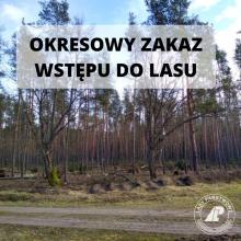 Okresowy zakaz wstępu do lasu - przedłużony do 31.03.2022 r.